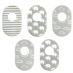 Grey and White Nursery Closet Rod Organizers by Little Haven