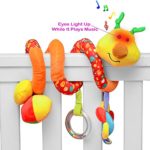PlayBoom Giraffe Baby Crib Toy with Light & Music | Wraps Around Crib Rails or Stroller | Musical Baby Toys for Babies 3 to 6+ Months | Great Gift for Baby Shower