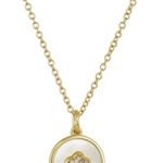 Little Miss Twin Stars Girls’ “Little Miss Flower Girl” 14k Gold-Plated Coin Pearl with Cubic Zirconia Flower Chain Pendant Necklace