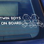 Twin Boys on Board Window Sticker