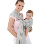 Infant Baby Carrier Sling – Ultra Soft, Comfortable & Safe Child Wrap – Quick Dry and Breathable for Newborn Toddlers(Dark Gray)