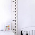 Bingolar Kids Canvas Height Growth Chart Art Hanging Rulers for Kids Bedroom Nursery Wall Decor Removable Height and Growth Chart 7.9 x 79in