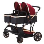 Foldable Double Stroller Baby infant Pushchair Twin Lightweight Stroller Double Baby Pram