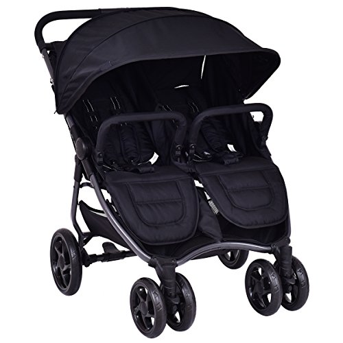 Costzon Double Stroller Foldable Aluminum Twin Travel Stroller with ...