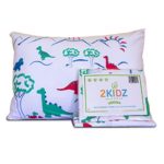 Toddler Pillowcase – 100% Organic Jersey Cotton. Made for our 2Kidz Pillow or any 13×18 Pillow. Perfect Size for Our Little Ones. Machine Washer and Dryer Safe. Made in USA. Friendly Dinosaurs.