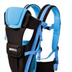 Baby Carrier- Age 0-36 months; Newborn, Infant, toddler. Great Back Support for Baby, Cozy and Comfortable, Front Pack, Blue, Cotton.