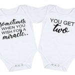 Mini honey Infant Twins Baby Boys Girls Short Sleeve Letter Print Romper Bodysuit Summer Outfit Clothes (0-3 Months, Sometimes)