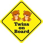 6in x 6in Girl Twins on Board Sticker