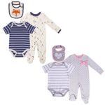 Asher and Olivia Baby Twin Boy-Girl Cozy Layette 6 Pcs Set