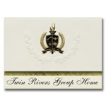 Signature Announcements Twin Rivers Group Home (Richland, WA) Graduation Announcements, Presidential style, Basic package of 25 with Gold & Black Metallic Foil seal