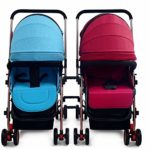 Yunfeng Baby Pushchair Carriage,Twin Stroller Reversing seat can be Reclining Detachable Trolley Suspension Folding Double Trolley