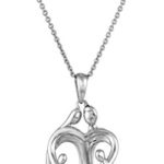 Sterling Silver Family Pendant Necklace, 18″