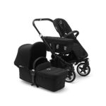Bugaboo Donkey 2 Mono Baby Stroller, Foldable Twin Stroller, Converts into Side-by-Side Sibling Stroller, from Birth Baby Stroller, Infant Stroller, Multiple Seat Positions, Black