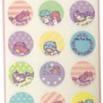 Sanrio Little Twin Stars Masking Point Seal Sticker 84pcs (21pcs × 4sheets) 1.5cm Diameter Decorative Scrapbooking Supplies Stationery