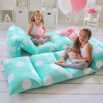 Butterfly Craze Girl’s Floor Lounger Seats Cover and Pillow Cover Made of Super Soft, Luxurious Premium Plush Fabric – Perfect Reading and Watching TV Cushion – Great for SLEEPOVERS Slumber Parties