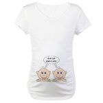 CafePress are We There Yet? Twins Maternity Tee