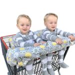 Twin Double Shopping Cart Cover for Baby Siblings With Carrying Case. Guaranteed to Fit Wholesale Warehouse Grocery Stores Like Costco Sams Club