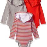 Hanes Ultimate Baby Flexy 3 Pack Hoodie Bodysuits