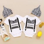 Newborn Boy Matching Outfit Twins Bodysuit Ladies We Have Arrived Romper (White-02, 0-3 Months)
