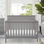 Delta Children Fancy 4-in-1 Convertible Baby Crib – Greenguard Gold Certified, Grey