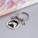First Time Video Gamer New Dad of Twins First Fathers Day Keychain Gifts, Daddy to be Gift Pregnancy Announcement, Dad Unlocked Keychain with 2 Baby Footprint Charms