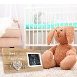 VILIGHT New Mom Gifts – Pregnancy Announcements Ideas Baby Gender Reveal Gifts – Love At First Heartbeat Sonogram Picture Frame for Standard 4″ x 3″ Ultrasound Photo
