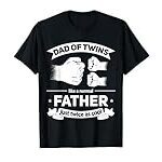 Dad of Twins 2024 Father twice as cool Father’s Day Twin Dad T-Shirt