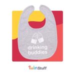 Drinking Buddies Unisex Bibs – Twins Baby Bibs For Boys and Girls
