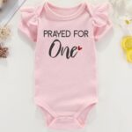 Azzwnee Prayed One Blessed Two Twin Outfits For Boy And Girl Newborn Twins Baby Items Must Haves Twin Baby Gifts Pink 3-6Months