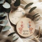 Twin Boy Girl Birth Announcement Sign – Newborn Sign for Twins – Twins Baby Announcement