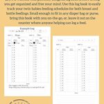 Twins – Baby Feeding Log: A Daily Log Book for Moms to Track Breast & Bottle Feeding Amounts and Times for Twins