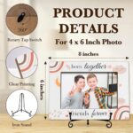 Twins Baby Pictures Frame, Born Together Friends Forever Wooden Tabletop Photo Frame With Stand, Twins Gifts For Babies, New Baby Nursery Room Bedroom Decoration,New Baby Gifts For New Mom Dad -A30