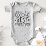 Acwssit We Just Become Best Friends Newborn Twins Outfits Boy And Girl Baby Items Outfits Matching Gray BFF Yep 0-3 Months